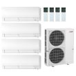 48,000 BTU 18.9 SEER Mitsubishi Quad Zone H2i Hyper Heat Pump System 6+9+9+15 - Wall Mounted