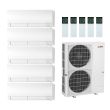 48,000 BTU 18.9 SEER Mitsubishi Five Zone H2i Hyper Heat Pump System 9+9+12+12+18 - Wall Mounted