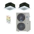 Perfect Aire 48,000 BTU 21.5 SEER Dual Zone Heat Pump System 18+18 - Ceiling Cassette - 3PAMSH48-MZO5 / 2-3PAMSCH18