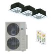 Perfect Aire 48,000 BTU 21.5 SEER Tri Zone Heat Pump System 12+12+24 - Ceiling Cassette
