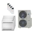 Perfect Aire 48,000 BTU 21.5 SEER Quad Zone Heat Pump System 9+9+9+9 - Floor Mounted - 3PAMSH48-MZO5 / 4-PAMSCONH09