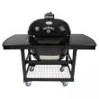 Primo Jack Daniels Edition Oval XL Ceramic Kamado Grill On Steel Cart With Two-Piece Island Side Shelves - PRM900 / PRM368 / PRM311