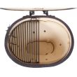 Primo All In One Oval XL 400 Ceramic Kamado Grill With Shelves - PRM7800 overhead view