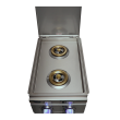 RCS Cutlass Pro Slide-In Stainless Steel Double Side Burner With Blue LED - RDB1EL/RDB1ELLP - Front View