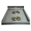 RCS Cutlass Pro Slide-In Stainless Steel Double Side Burner With Blue LED - RDB1EL/RDB1ELLP - Botton View