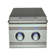 RCS Cutlass Pro Slide-In Stainless Steel Double Side Burner With Blue LED - RDB1EL/RDB1ELLP