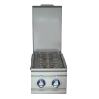 RCS Cutlass Pro Slide-In Stainless Steel Double Side Burner With Blue LED - RDB1EL/RDB1ELLP - Open View