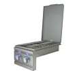 RCS Cutlass Pro Slide-In Stainless Steel Double Side Burner With Blue LED - RDB1EL/RDB1ELLP - Right Side View