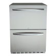 RCS 24-Inch 5.2 Cu. Ft. Outdoor Rated Dual Drawer Compact Refrigerator - REFR4-Front View
