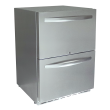 RCS 24-Inch 5.2 Cu. Ft. Outdoor Rated Dual Drawer Compact Refrigerator - REFR4-Right side View