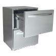 RCS 24-Inch 5.2 Cu. Ft. Outdoor Rated Dual Drawer Compact Refrigerator - REFR4-Right SIde Open