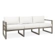 Real Flame Monaco 3 Seat Sofa - Brushed Antique White - 1170-BAW - Right Side View