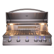 RCS Premier Series 40-Inch Built-In Gas Grill With Rear Infrared Burner & Blue LED Lights - RJC40AL/RJC40ALLP - Botton View