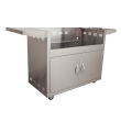 RCS 40" W/Rear Burner Freestanding - Cart Left Side View