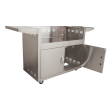 RCS 40" W/Rear Burner Freestanding - Cart Open Door View