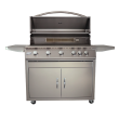 RCS Premier Series 40-Inch Freestanding Gas Grill With Rear Infrared Burner - RJC40A/RJCLC/RJC40ALP - Open Hood Front View