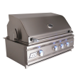 RCS Cutlass Pro 30-Inch Built-In Gas Grill With Rear Infrared Burner & Blue LED Lights - RON30A/RON30ALP -Right Side View
