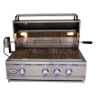 RCS Cutlass Pro 30-Inch Built-In Gas Grill With Rear Infrared Burner & Blue LED Lights - RON30A/RON30ALP -Botton View 2