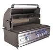 RCS Cutlass Pro 30-Inch Built-In Gas Grill With Rear Infrared Burner & Blue LED Lights - RON30A/RON30ALP - Right Side View 2
