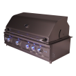 RCS Cutlass Pro 38-Inch Built-In Gas Grill With Rear Infrared Burner & Blue LED Lights - RON38A/RON38ALP - Left Side View