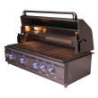 RCS Cutlass Pro 38-Inch Freestanding Gas Grill With Rear Infrared Burner & Blue LED Lights - RON38A/RONKC/RON38ALP - Left side view 1
