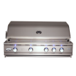 RCS Cutlass Pro 42-Inch Freestanding Gas Grill With Rear Infrared Burner & Blue LED Lights - RON42A/RONJC/RON42ALP - Grill Front View