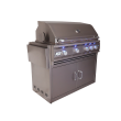 RCS Cutlass Pro 38-Inch Freestanding Gas Grill With Rear Infrared Burner & Blue LED Lights - RON38A/RONKC/RON38ALP - Right side View 1