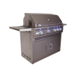 RCS Cutlass Pro 38-Inch Freestanding Gas Grill With Rear Infrared Burner & Blue LED Lights - RON38A/RONKC/RON38ALP - Right side view 2