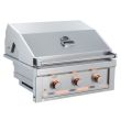 Sunstone Ruby 30-Inch 3 Burner Pro-Sear Built-In Gas Grill - Ruby3B- Hood Closed- Front View