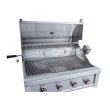 Sunstone Ruby 36-Inch 4 Burner Pro-Sear Built-In Gas Grill - Ruby4B- Hood Open- Front View