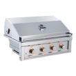 Sunstone Ruby 36-Inch 4 Burner Pro-Sear Built-In Gas Grill - Ruby4B- Hood Closed- Front View