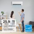 Mitsubishi 15,000 BTU FX-Series 25.9 SEER2 Single Zone Wall Mounted Mini Split Hyper Heat Pump System - – R454B | 230V  - MUZ-FX15NLHZ / MSZ-FX15NL