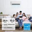 Mitsubishi 9,000 BTU GX-Series 28.4 SEER2 Single Zone Wall Mount Mini Split Hyper Heat Pump System – R454B | 230V  - MUZ-GX09NLHZ / MSZ-GX09NL