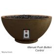 Firegear Sanctuary 2 Series 39-Inch Round Gas Fire Pit With Push Button Ignition - Manual Push Button Control