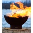 Fire Pit Art Wood Fire Pit- Scallops