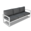 Real Flame Baltic 3 Seat Sofa - Black - 9621-BK - Side View