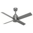 Hunter TRAK Commercial Ceiling Fan - 60 inch 240 Volts - without Light, Silver - 76261