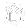 The Outdoor Greatroom Edison Round Gas Fire Pit Table - ED-20