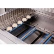 Summerset Sizzler 32-Inch 4-Burner Built-In Gas Grill - SIZ32 - flames with briquettes