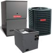 2 Ton 13.4 SEER2 80% AFUE 60,000 BTU Goodman Gas Furnace and Air Conditioner System - Downflow - GSXN3N2410 / CAPTA2422A4 / GC9S800603AN