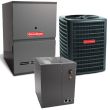 5 Ton 13.4 SEER2 80% AFUE 100,000 BTU Goodman Gas Furnace and Air Conditioner System - Downflow - GSXN3N6010 / CAPT4961C4 / GC9S801005CN