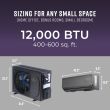 12,000 BTU 20.8 SEER Stealth Solar Single Zone Wall Mount Mini Split System - R32 | 115V - Small Space