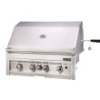 Sunstone 4 Burner 34 Inch Built-In Gas Grill With Rotisserie - SUN4B-IR- Hood Closed- Front View