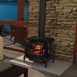 Breckwell SWC21B Black Porcelain Enameled Wood Stove