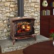 Breckwell SWC21M Mahogany Porcelain Enameled Wood Stove