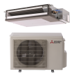 15,000 BTU 19 SEER Concealed Duct Mitsubishi Mini-Split Single Zone Heat Pump - SEZ-KA15NA2