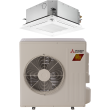 12,000 BTU 20.3 SEER Ceiling Cassette Mitsubishi Mini-Split Single Zone H2i Hyper Heat Heat Pump - SZ-KF12NAHZ