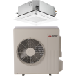 18,000 BTU 20.7 SEER Ceiling Cassette Mitsubishi Mini-Split Single Zone Heat Pump - SZ-KF18NA