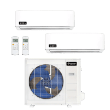 36,000 BTU Infinity Living DIYCOOL Multi Zone Mini Split Heat Pump System R454B | 230V - 9 + 12-EZ-36Z-M4B / EZ-09W-MB / EZ-12W-MB