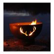 Fire Pit Art Wood Fire Pit - Antlers